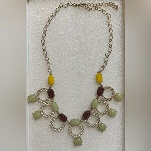 Elegant Gold and Crystal Statement Necklace